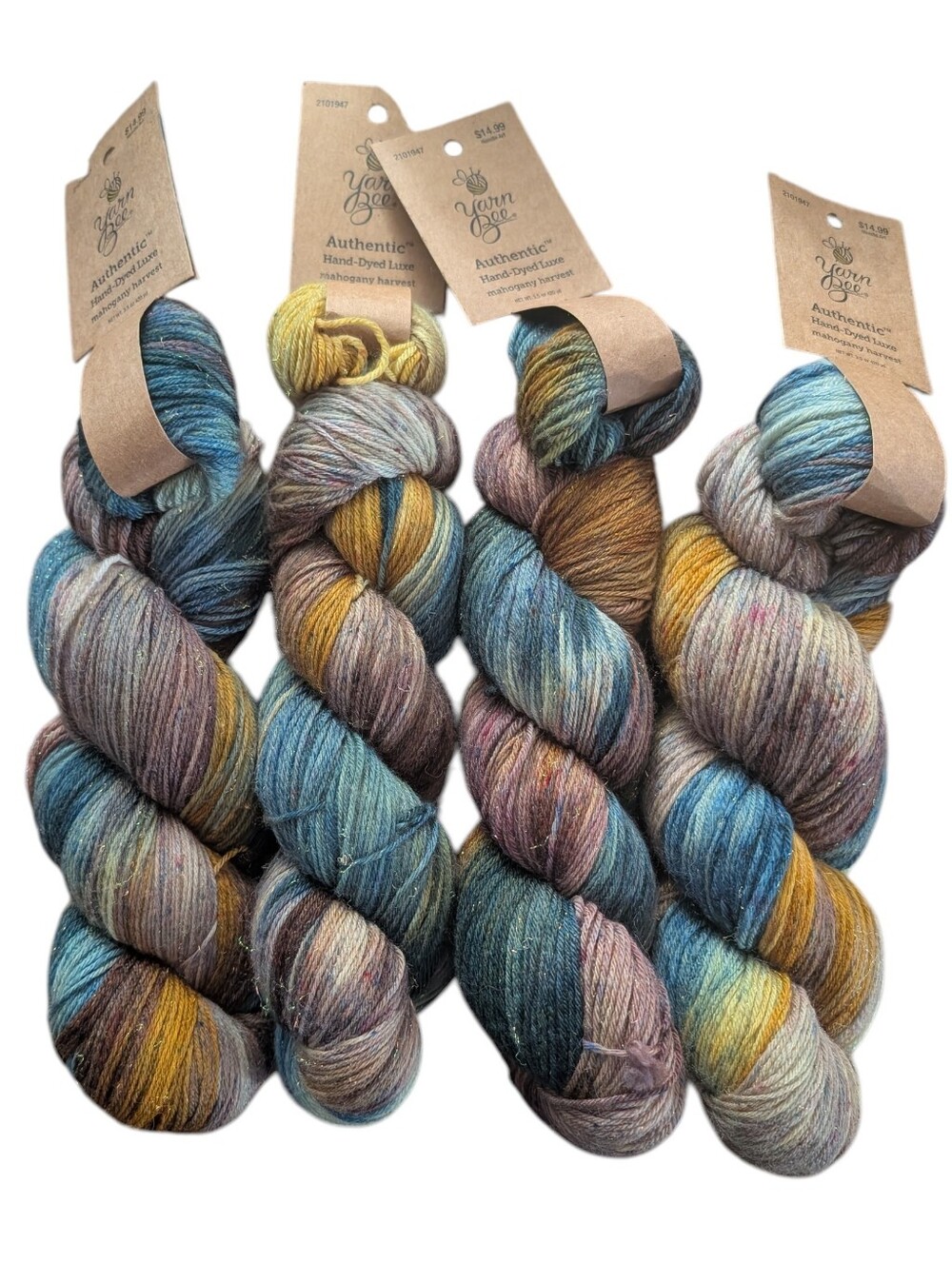 Yarn Bee Authentic Hand-Dyed Luxe Yarn - Mahogany Harvest